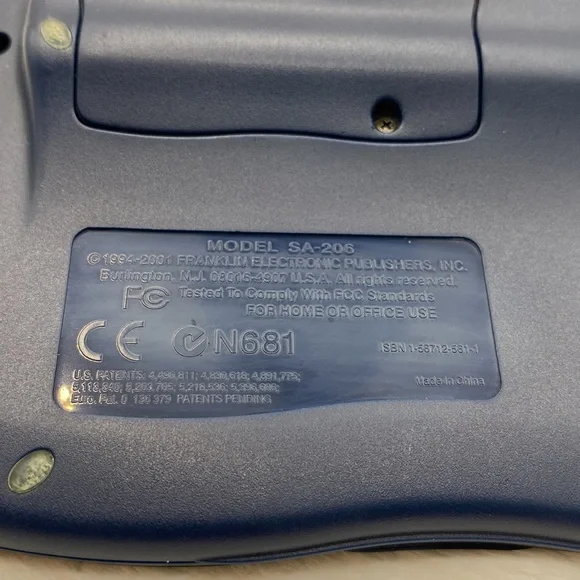 Franklin Spelling Ace, Model SA-206 With ThesaurusMode - Picture 4 of 8